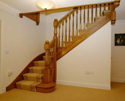 string cut staircase staircases bespoke stairs oak spindles stair stairplan turnings angle prescott spiral wooden wood wide closed case terminology