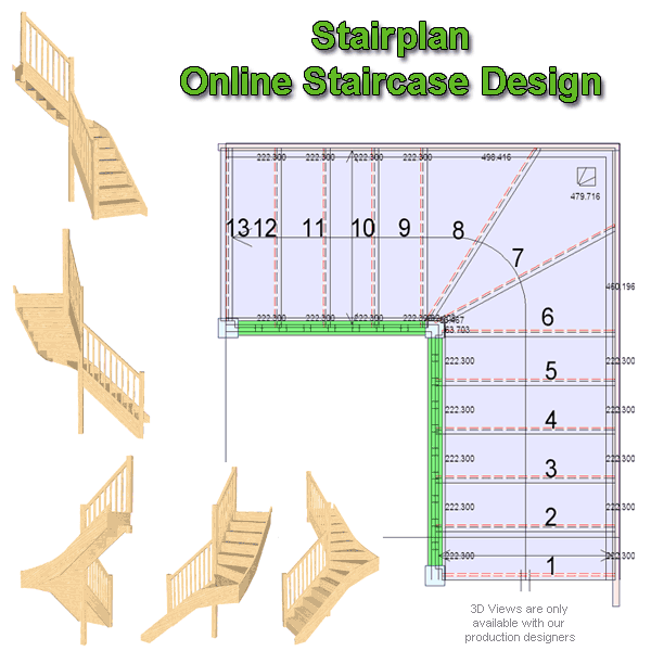 STAIR CALCULATOR [With Live Stair Plan Diagrams]