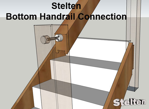 Bottom handrail connection example