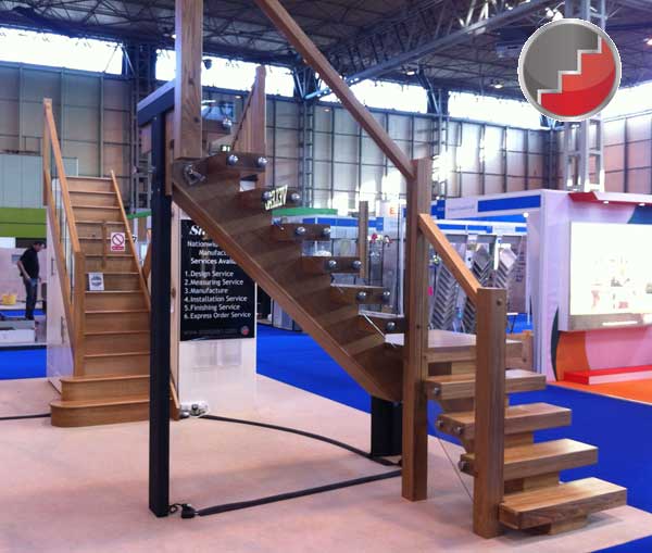Oak floating staircases