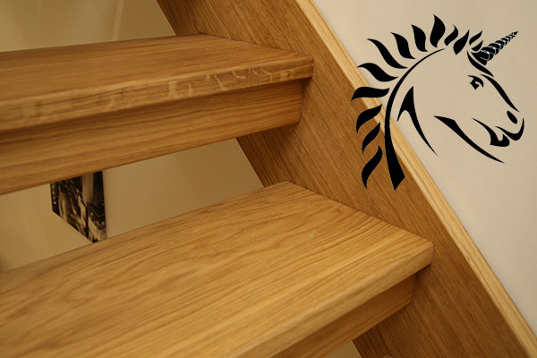 Select Oak Stair treads on the Boston Oak Openplan Staircase