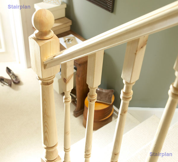 Georgian pine stair spindles