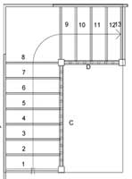 S7QL4N Quarter Landing staircase layout