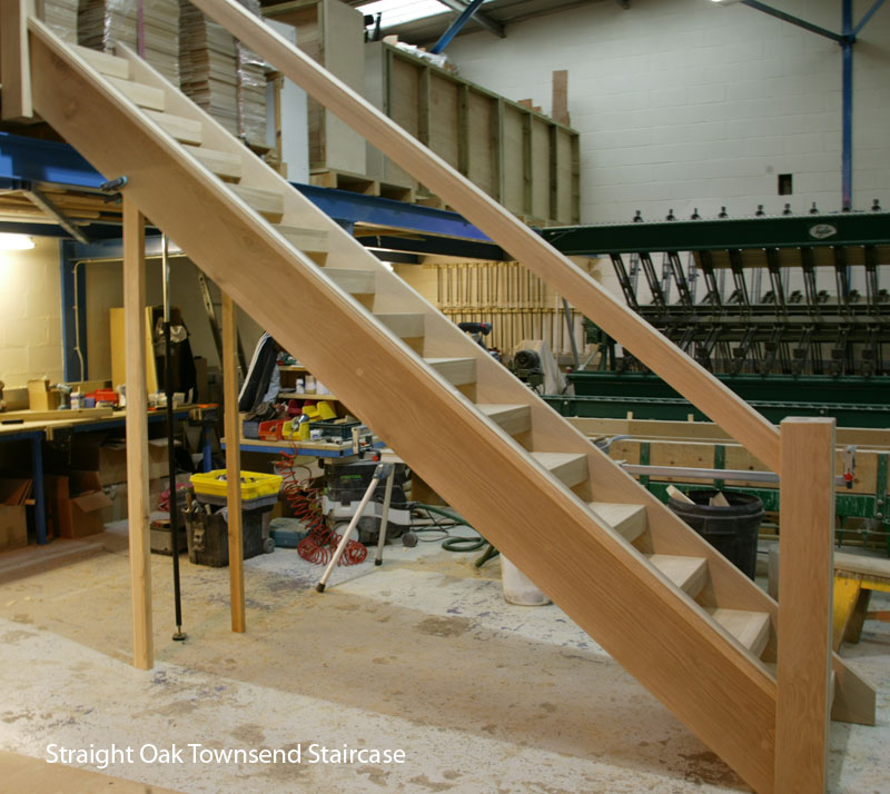 straight Oak Townsend Staircase