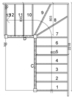 plan drawing for staircase