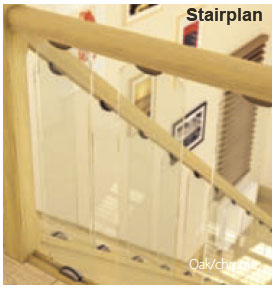 Landing and Rake clearview glass panels