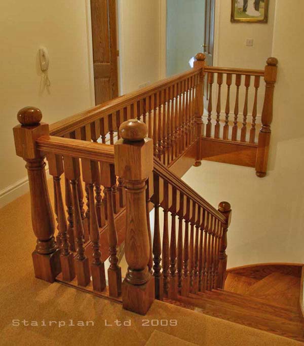 Landing Balustrade Oak Bespoke Prescott Stair