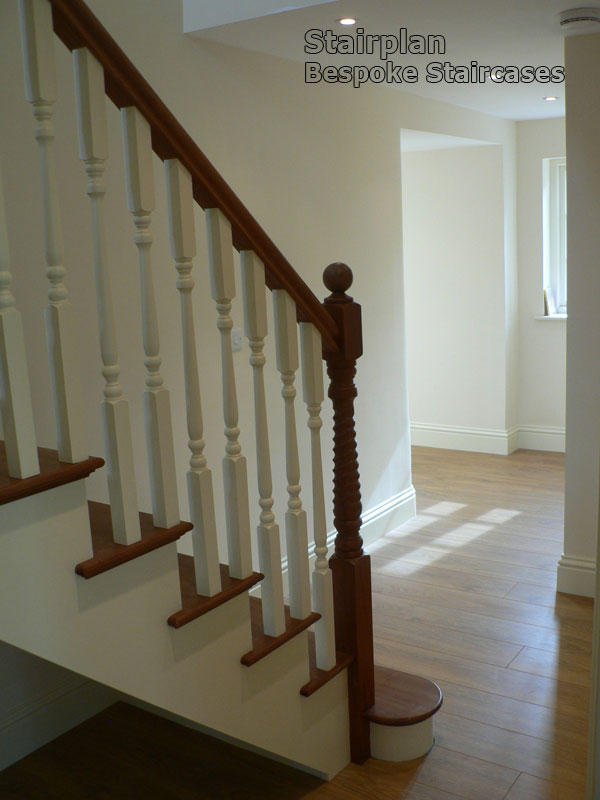 Custom made bespoke cut string staircases