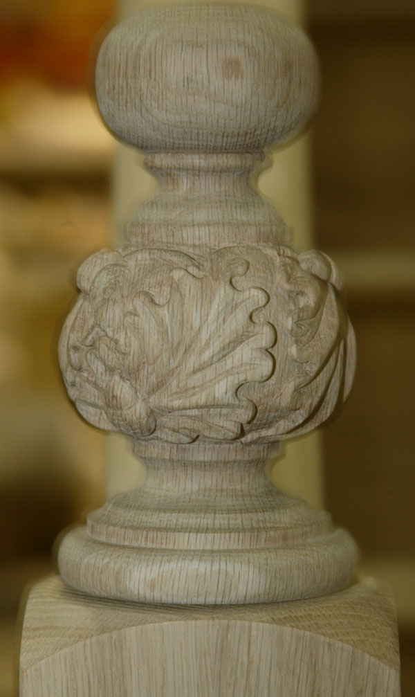 Carved Wooden Newel post cap