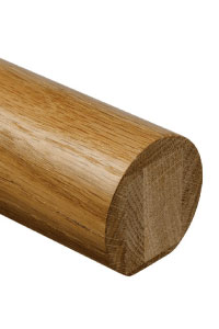 oak round handrail