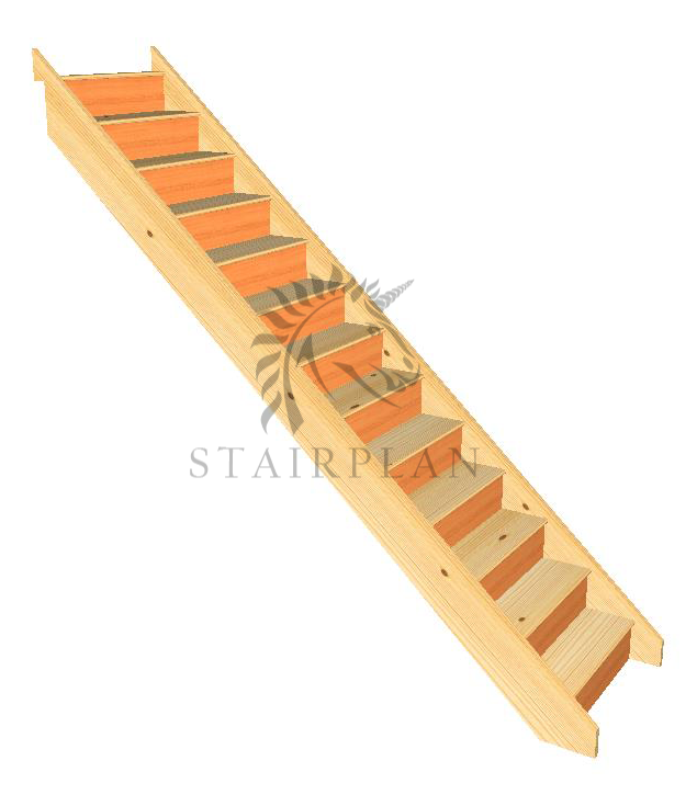 Craftsmans Pine Staircase - No Handrails

Specification 

32mm Engineered Pine Strings
 22mm Engineered Pine Treads
 12mm Plywood Risers
