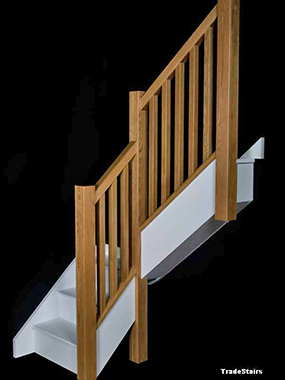 Newark Staircase with Oak Newel Posts