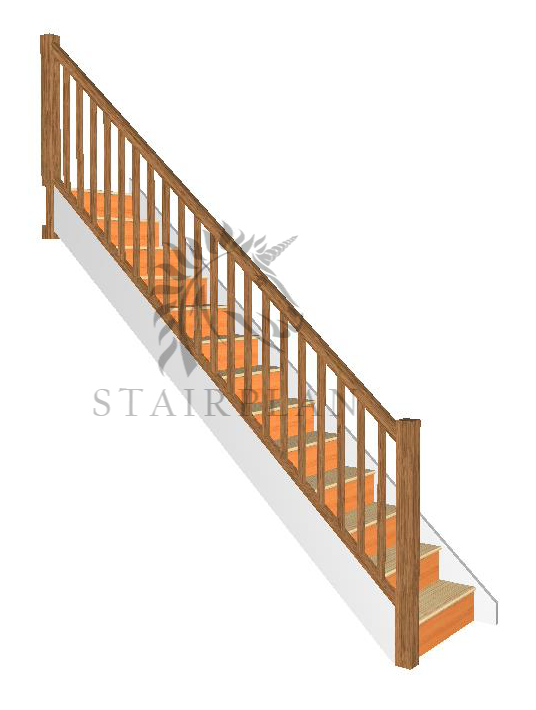 Newark Staircase with Oak Stair balustrade parts