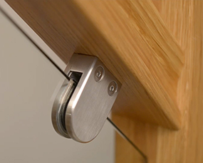 Oak and Vision glass balustrade brackets