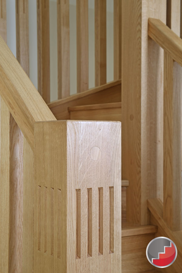 Harlech oak stair newel posts

