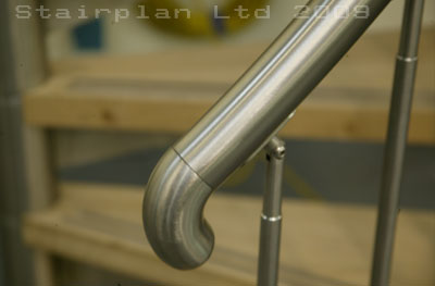 Stainless steel spiral staircase