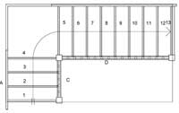 S3QL8N Quarter turn stairs