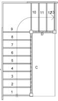 S8QL3N Quarter Landing Staircase