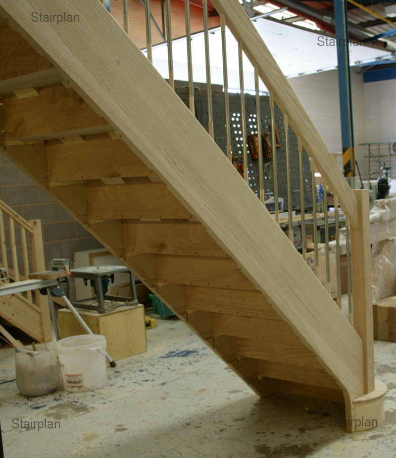 Looking at the staircase from the side