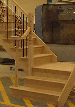 Oak cut string staircase