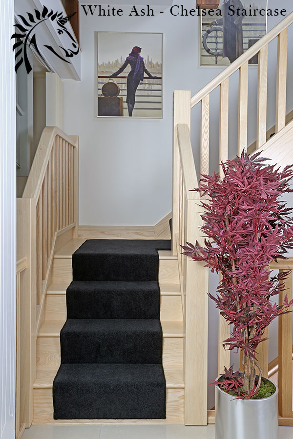 Chelsea Pure White Ash staircase