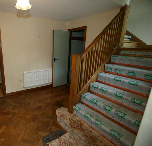 Staircase before and after
