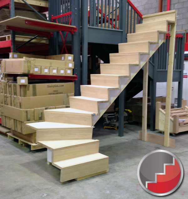 Single Winder Staircase with sloaping risers