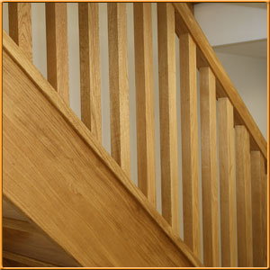 Simple Oak stsair railing parts