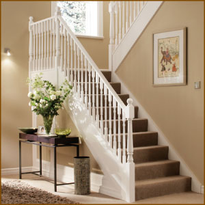 White Primed Stair Banisters from Richard Burbidge
