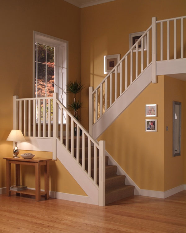 Double reed stairparts in white