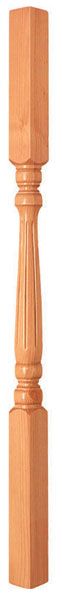 Fluted stair spinldes