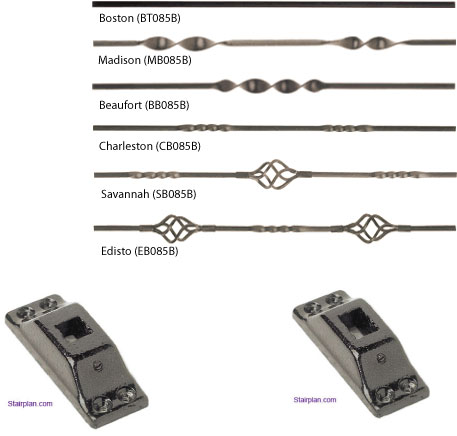 Black Metal Balusters
