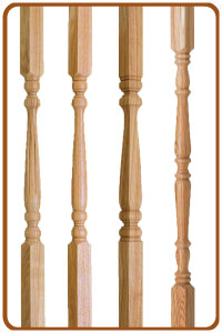 Ash stair spindles from the cheshire collection