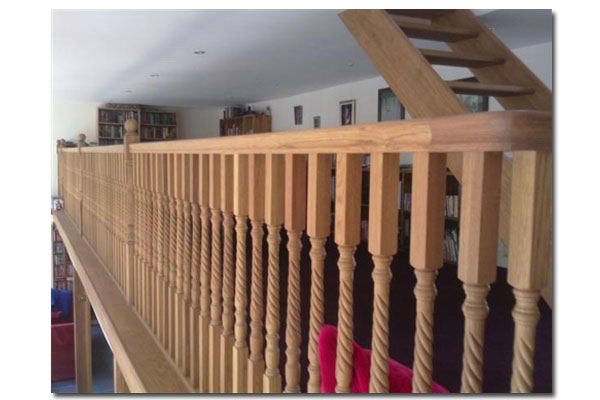 Oak Rope Twist Stair Spindles