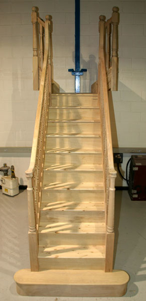 Looking up the staircase