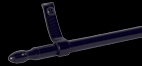 Black style stair rods