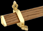 Dark wood stair rods