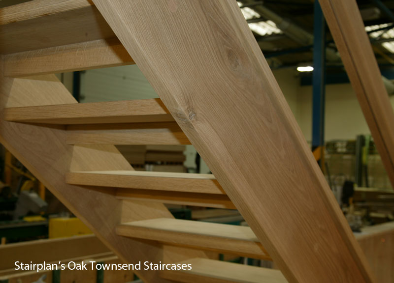 Townsend Oak staircase open treads