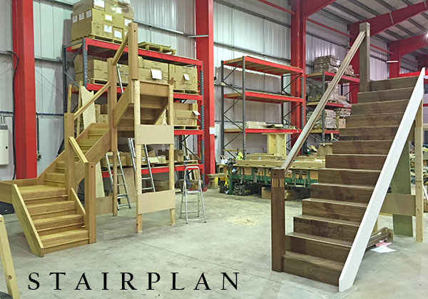 Denver Black Walnut Stairs in production
