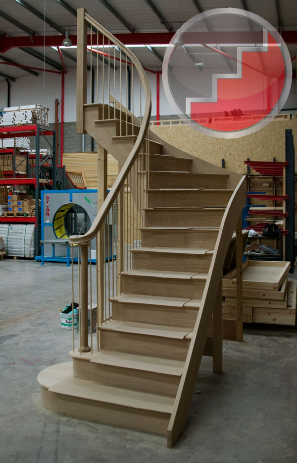 Oak curved staircases