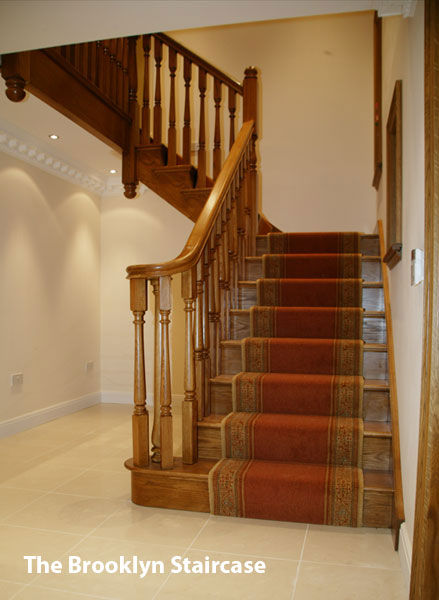 The Brooklyn oak cut string staircase