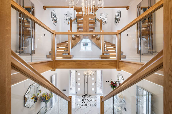 X-vision premium oak staircase feature