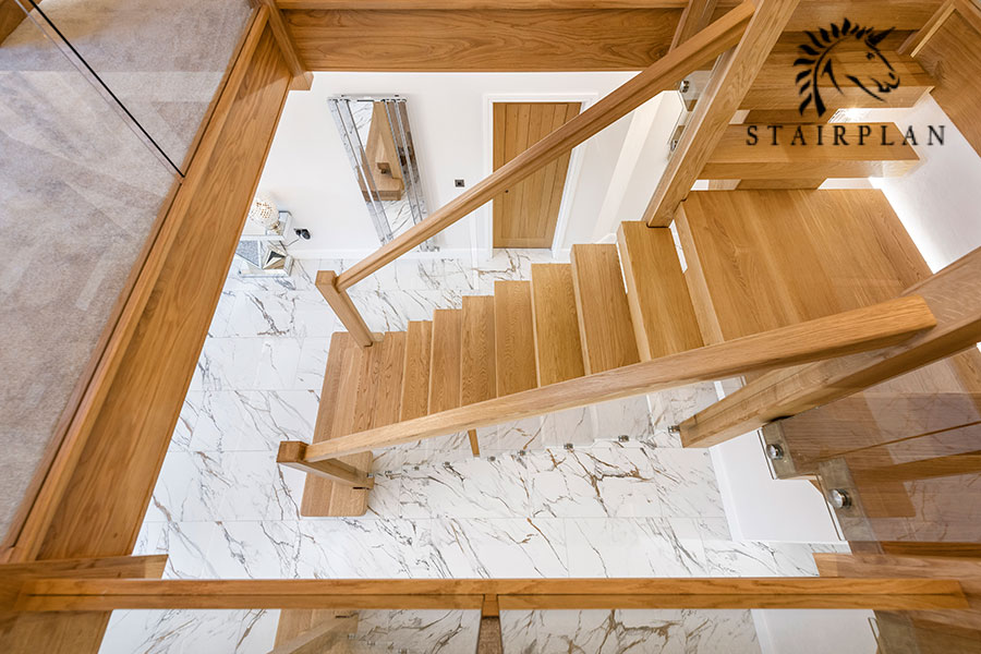 oak x-vision stiarcase t stair design layout