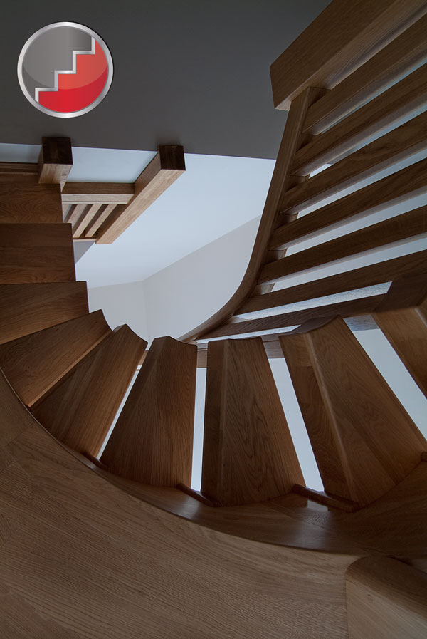 stunning oak curved staircase