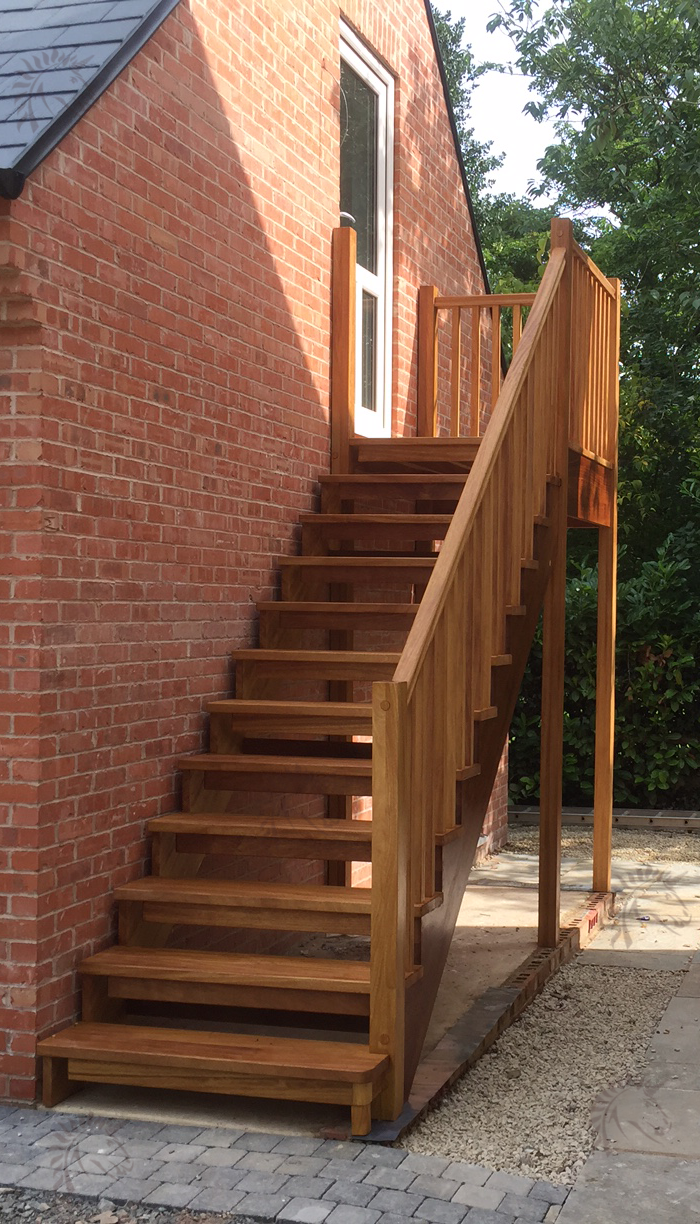 external wooden staircases