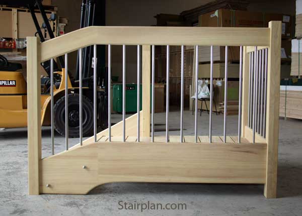 Side view external staircase steps