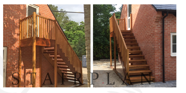 Hardwood staircases for outside
