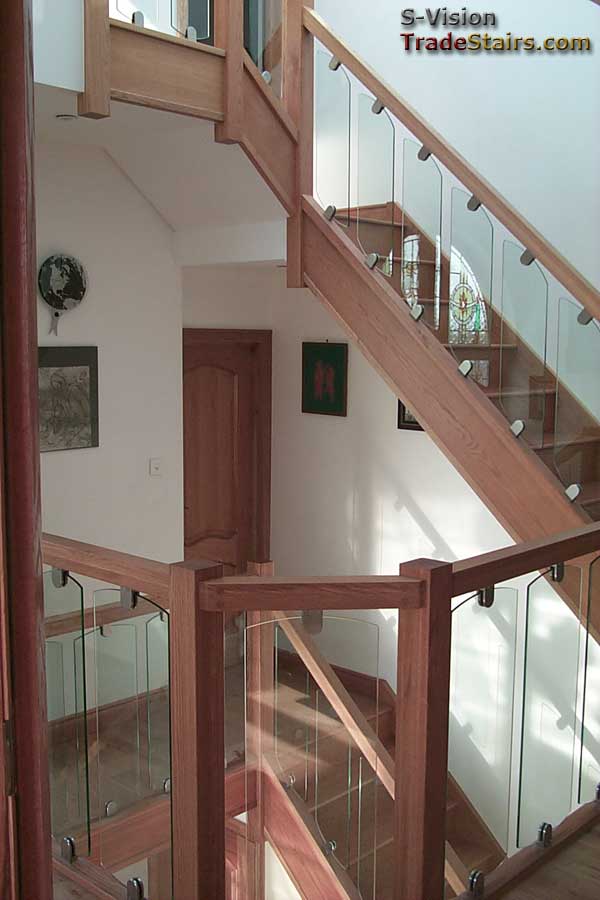 S-Vision glass stair banister