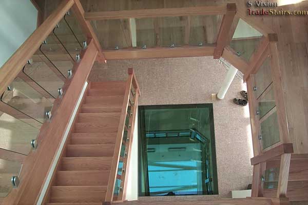 S-Vision glass balustrading panels standard universal glass panel system