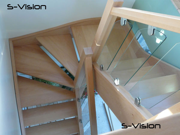 S-vision glass rake panels